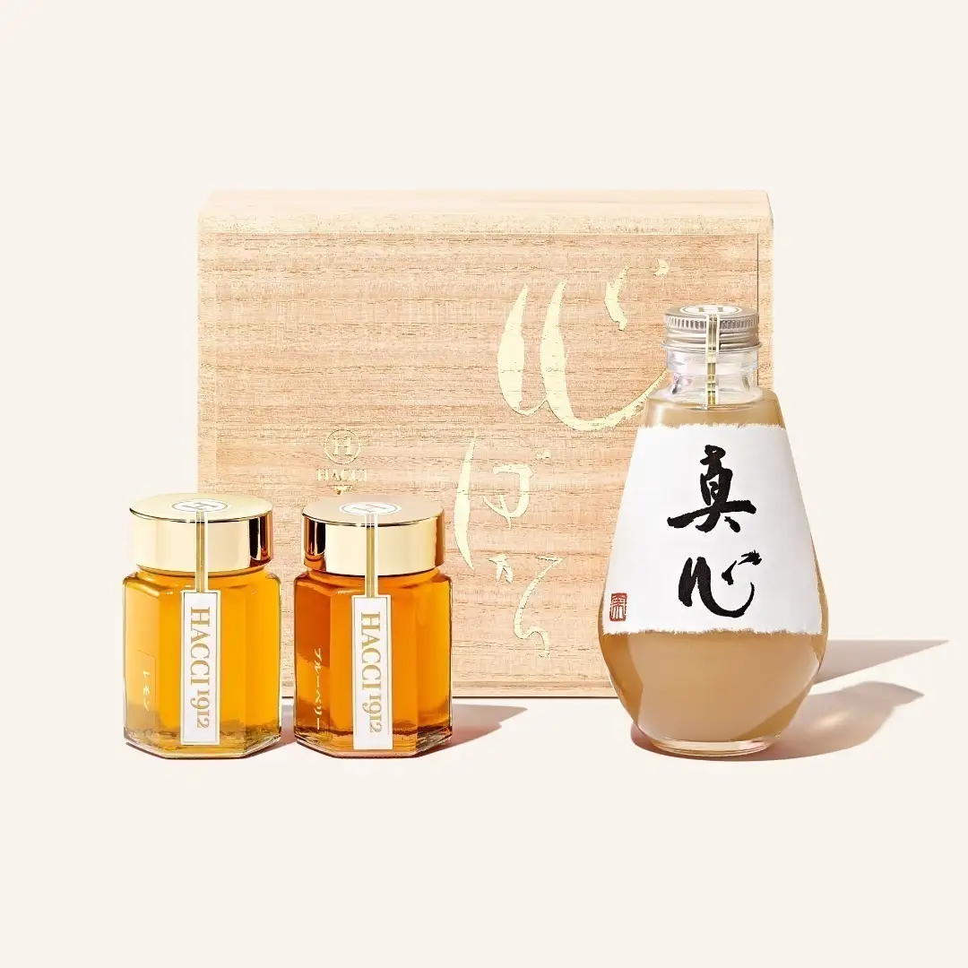  桐箱ドリンクセット（はちみつ飲料、はちみつ2本）(風呂敷：なし)